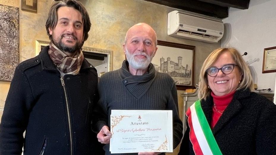 Il riconoscimento del Comune di Vignola a Massimo Gibellini