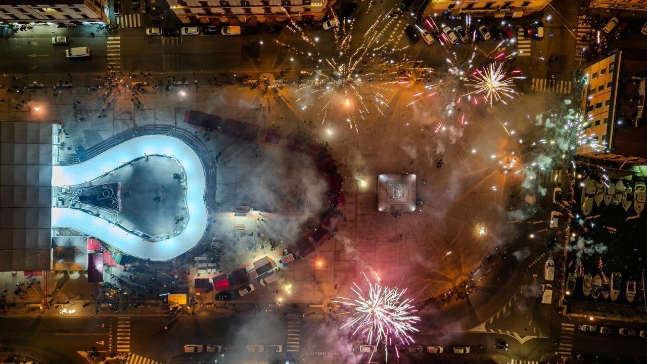 Livorno, spettacolare piazza della Repubblica a San Silvestro