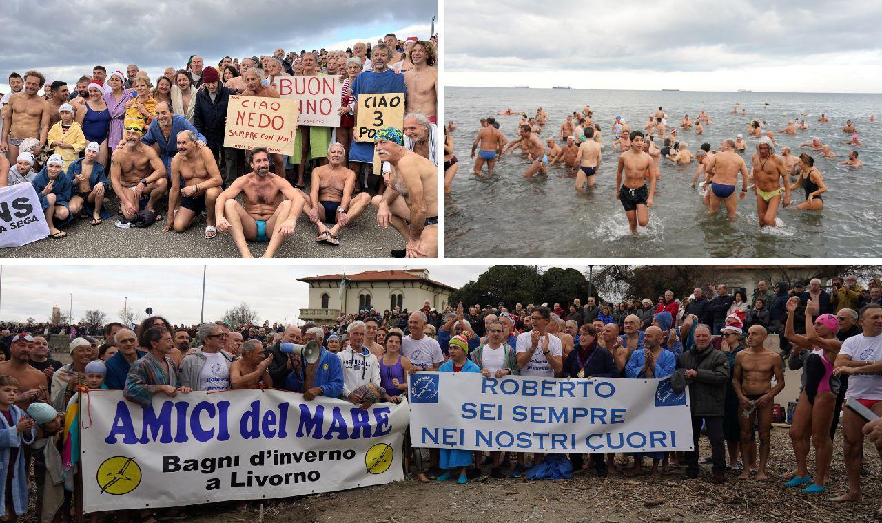 Livorno e i suoi trecento del tuffo di Capodanno: tanti bambini e persone da fuori città. Anche Inglesi – Tutti i nomi