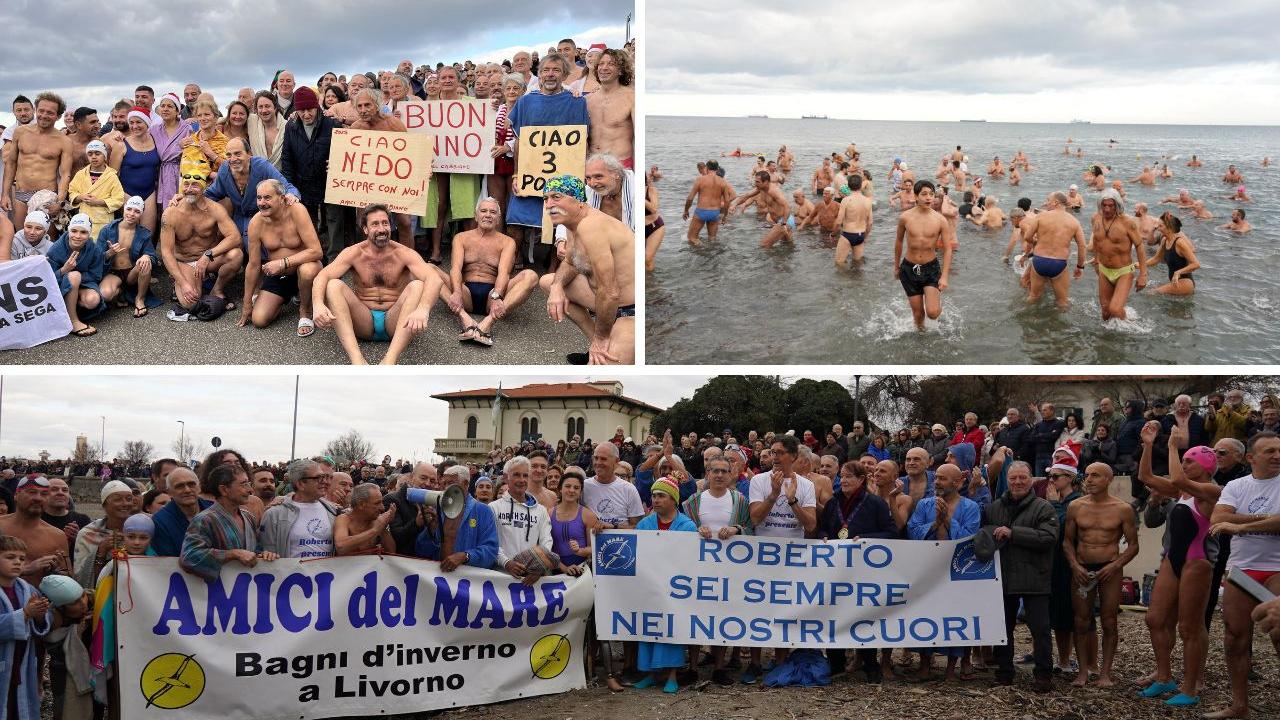 Livorno e i suoi trecento del tuffo di Capodanno: tanti bambini e persone da fuori città. Anche Inglesi – Tutti i nomi