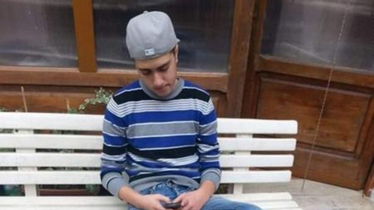 Nicola Consolandi su una panchina prima dell'incidente