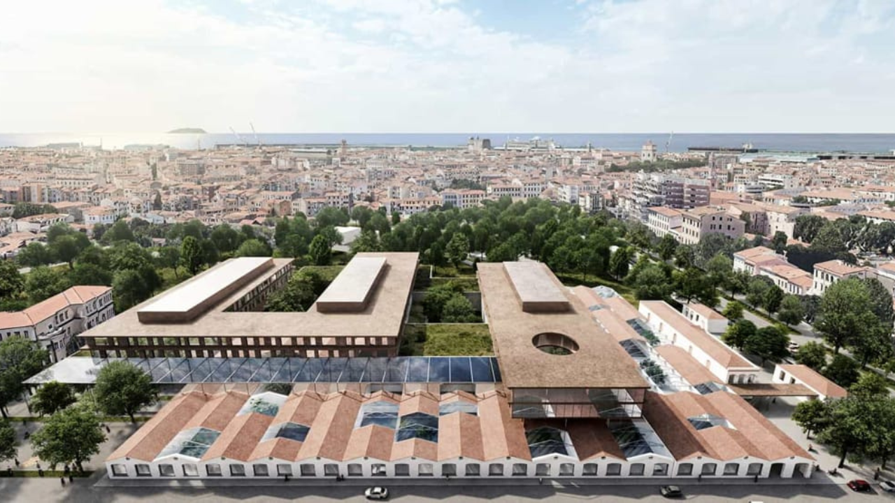 Uno dei rendering del nuovo ospedale di Livorno