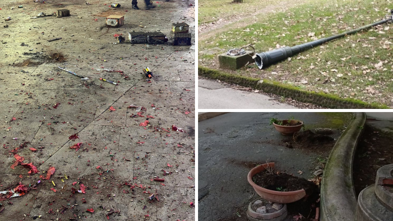 Alcuni esempi di atti vandalici negli ultimi giorni in città