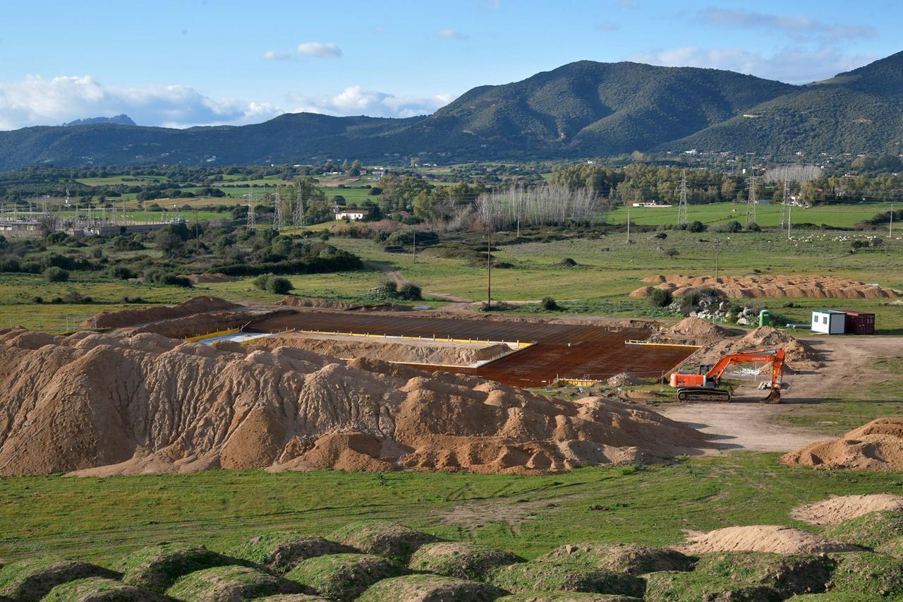 
	Il cantiere del nuovo palazzetto dello sport a Sa Minda Noa

