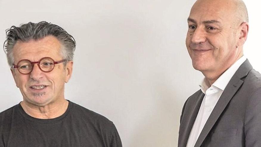 Il presidente del Carpi Cesare Lazzaretti con Cesare Roberto