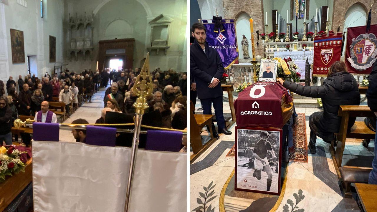 La maglia del Torino sul feretro di Aldo Agroppi