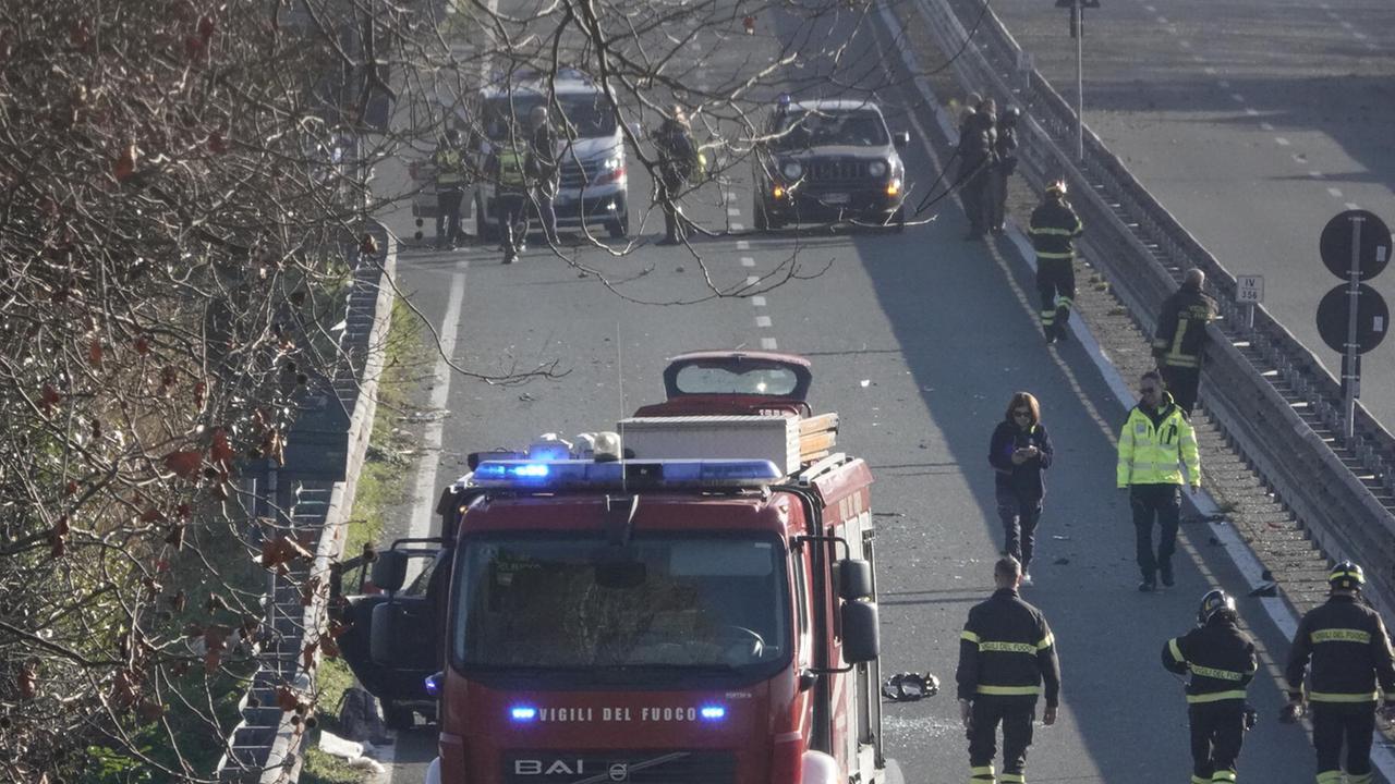 L'incidente sulla Variante (foto Paglianti 2024)