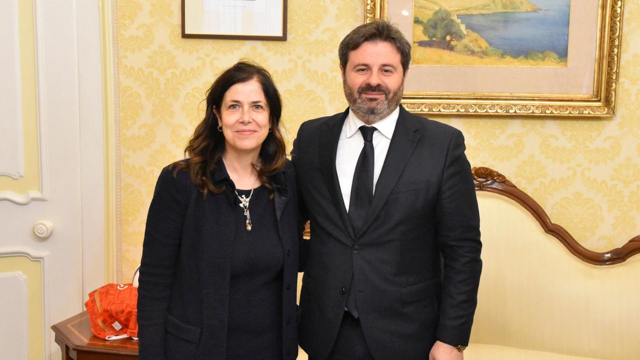 Alessandra Todde e il sindaco Giuseppe Mascia 