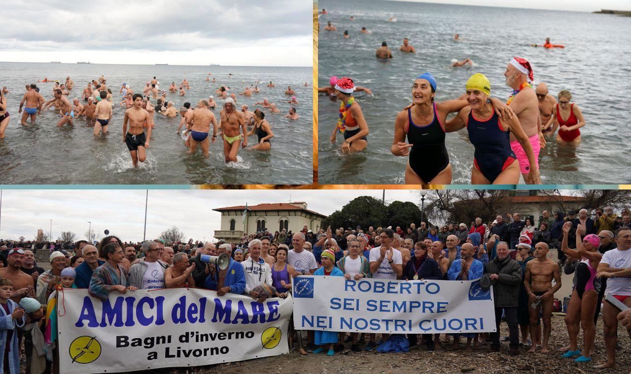 Livorno, il tuffo solidale degli Amici del Mare: devoluti 230 euro alla ricerca sul cancro