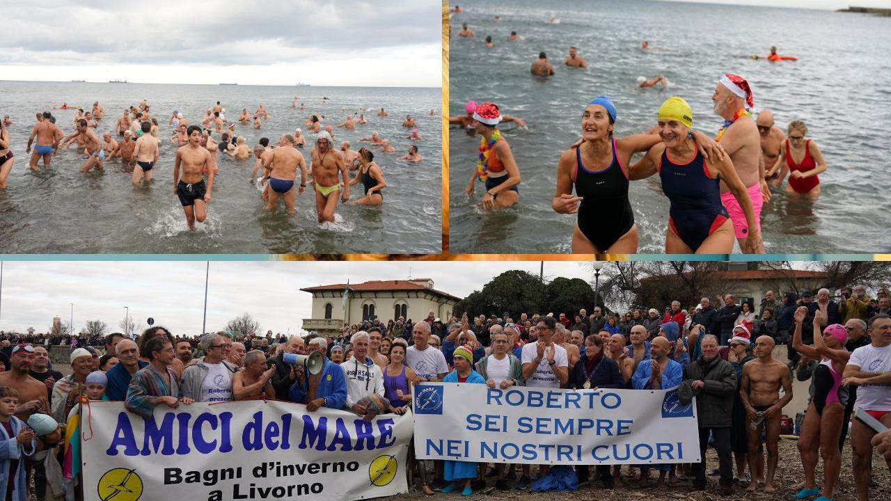 Livorno, il tuffo solidale degli Amici del Mare: devoluti 230 euro alla ricerca sul cancro