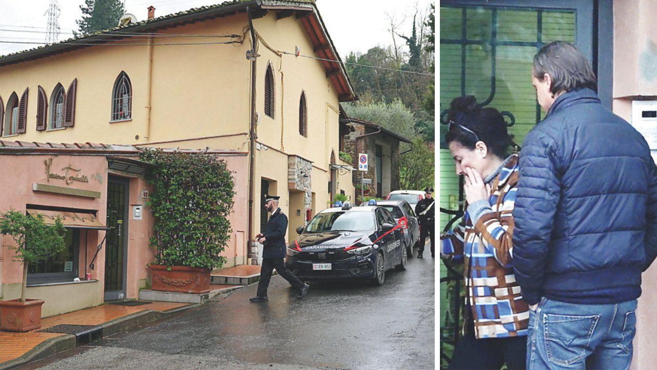 
	I carabinieri davanti alla&nbsp;gioielleria &ldquo;Mariano Tombelli&rdquo; di Montelupo Fiorentino e i titolari (foto Nucci)

