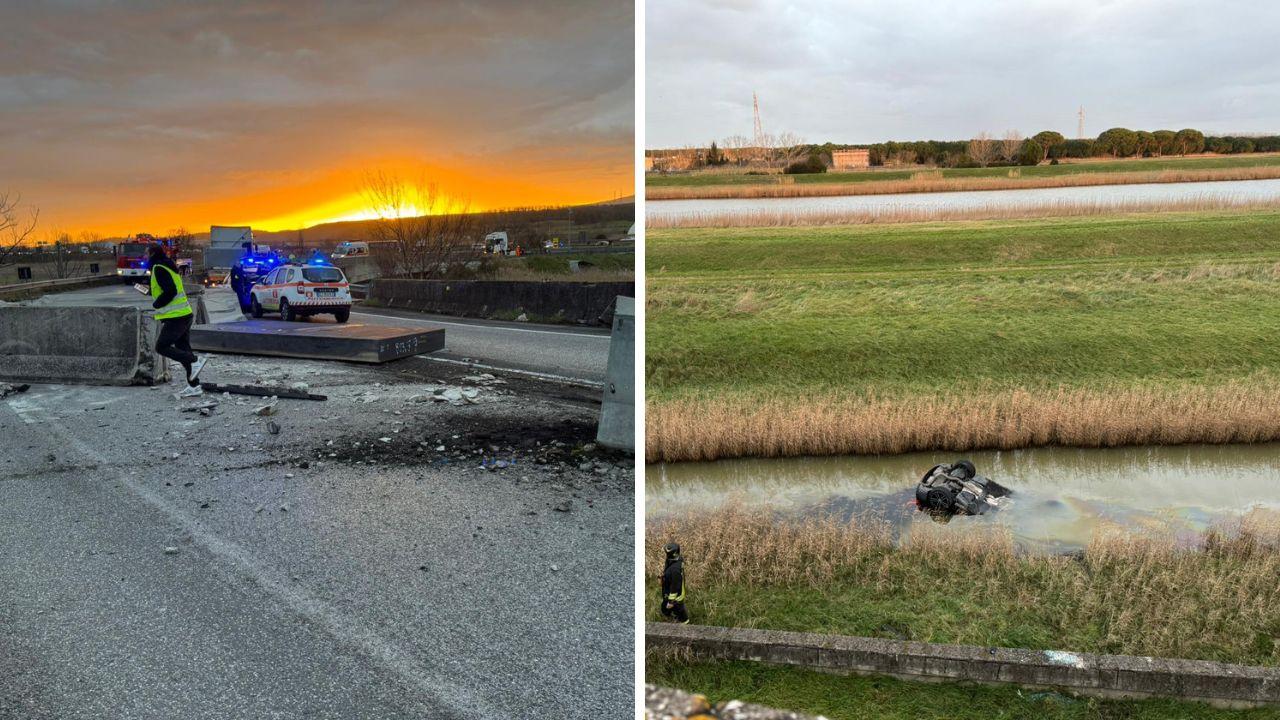 L'incidente sulla bretella della Fi-Pi-Li