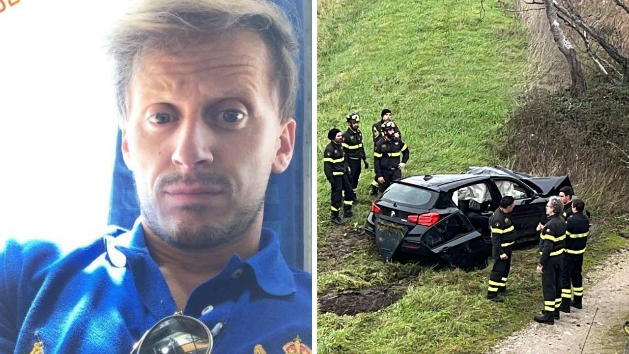 Marco Giannini e l'auto recuperata dallo Scolmatore (Foto Silvi)