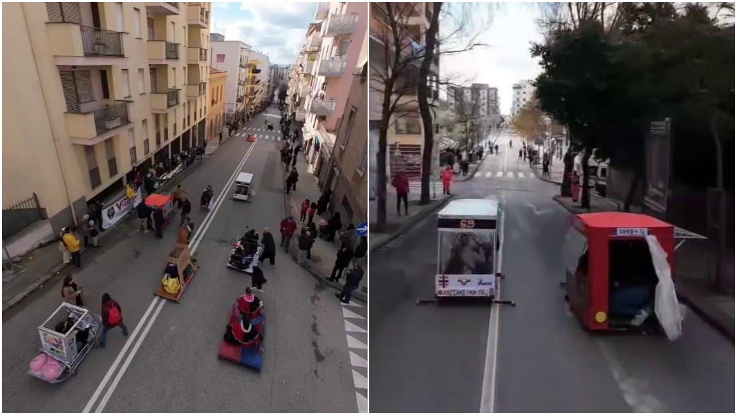 Discesa dei Carruzzi 2025, le immagini dal drone della corsa più pazza di Sassari – VIDEO
