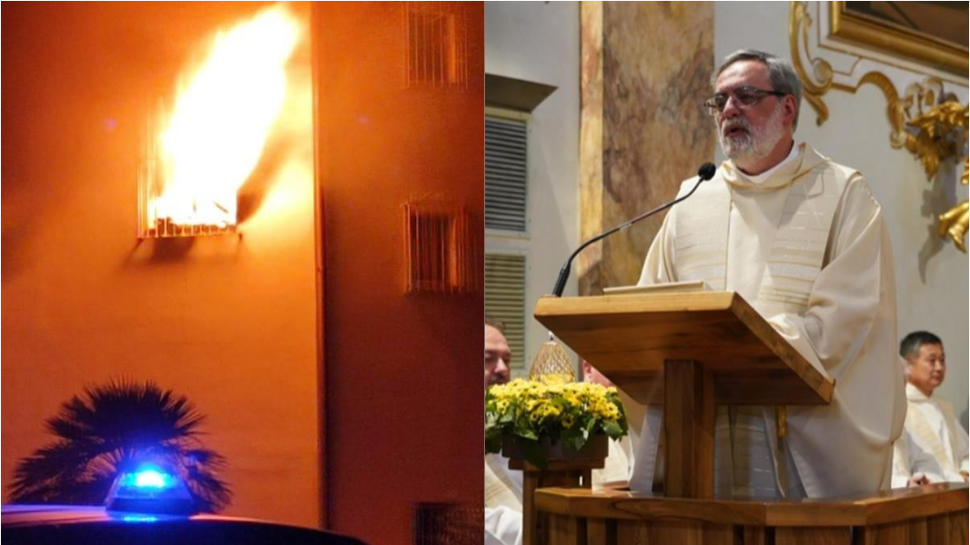 Incendio nella chiesa di Valledoria, il vescovo: «Momento di dolore e sconcerto»