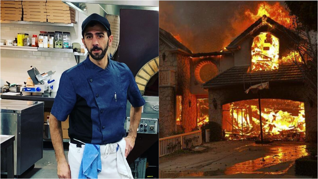
	Vincenzo Porcu e una casa in fiamme

