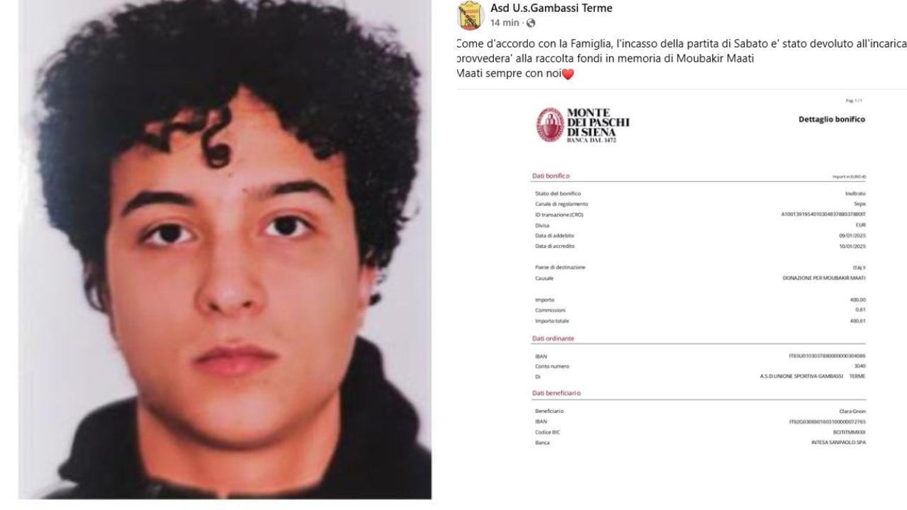 Il 17enne ucciso e la copia del bonifico del Gambassi