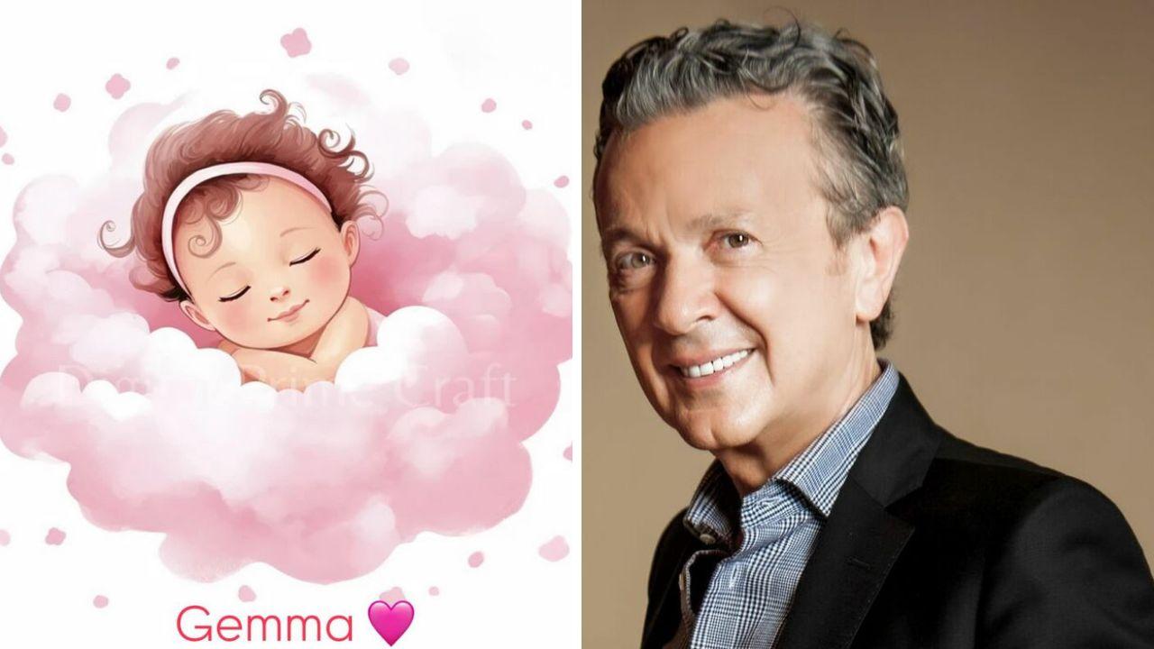L'immagine scelta da Pupo per annunciare la nasciata della nipote