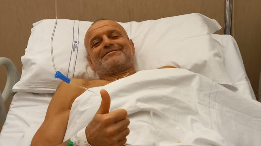 Enrico Bencini dopo l'operazione