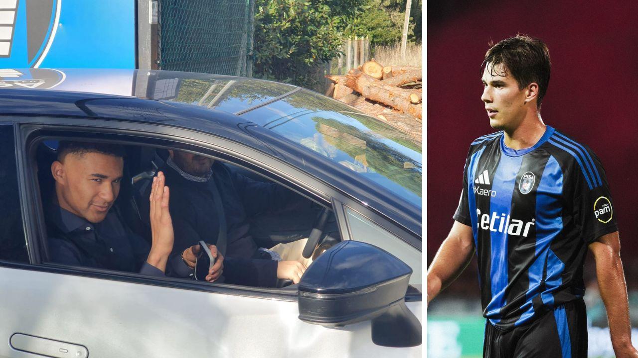 A sinistra Henrik Meister, a destra Beruatto (foto Pisa SC)