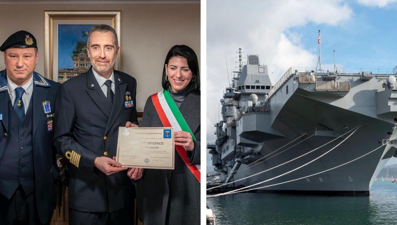 L'attestato al capitano Marzi e la nave Trieste