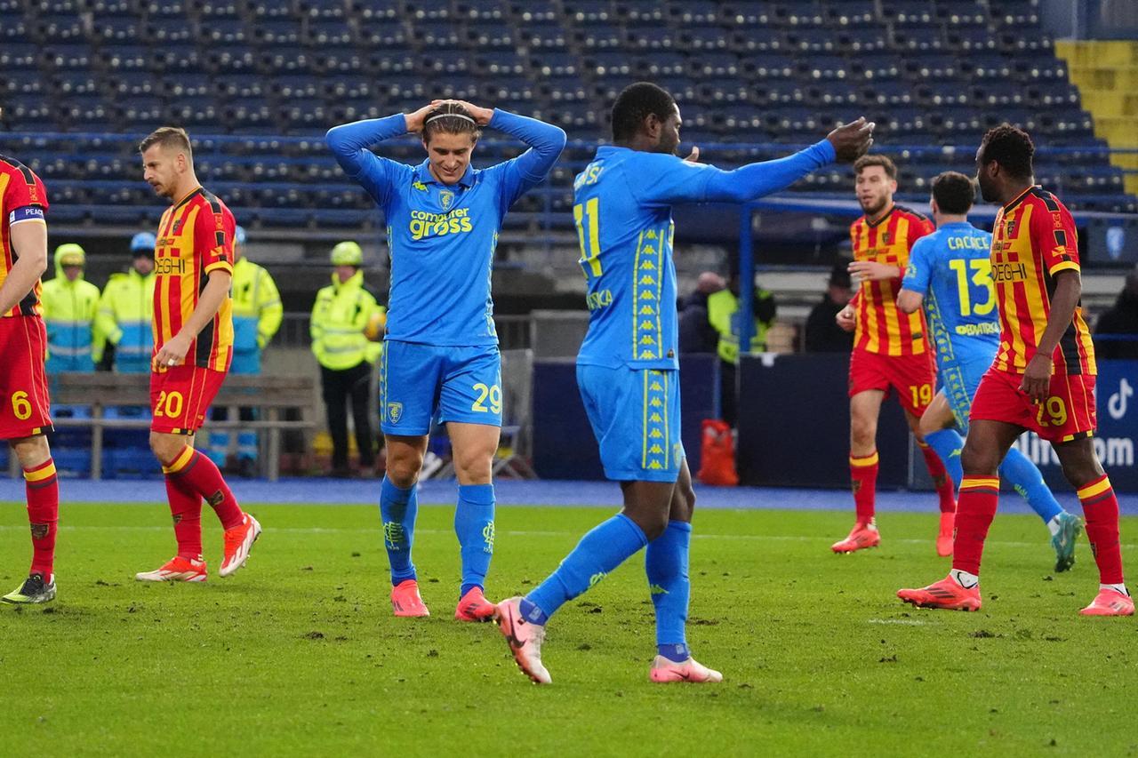 
	La delusione azzurra a fine partita (foto Nucci)

