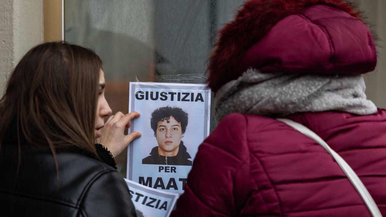 Un’immagine durante la fiaccolata per chiedere giustizia per Maati