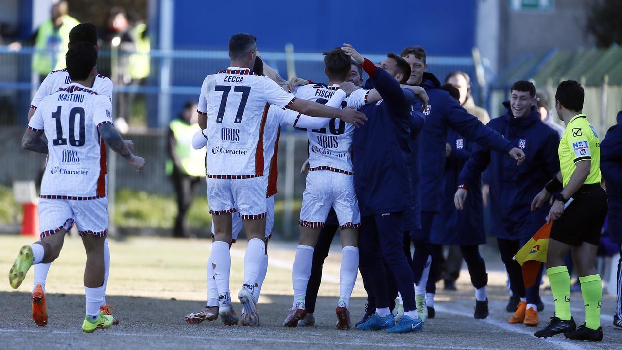 I festeggiamenti per la rete di <strong>Fischnaller</strong>