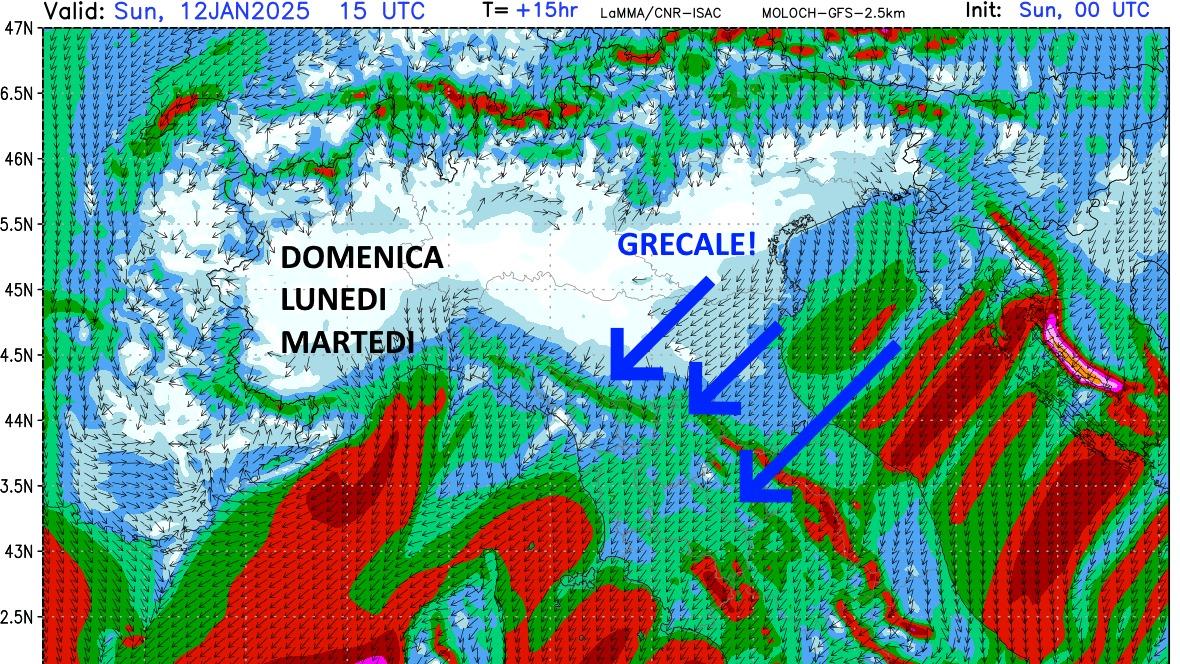 Maltempo in Toscana, allerta “gialla” per vento forte: raffiche fino a 120 chilometri orari. Si rivede la neve