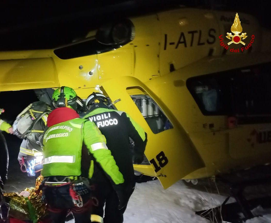 Dimesso il giovane scivolato nel canalone ghiacciato a Succiso