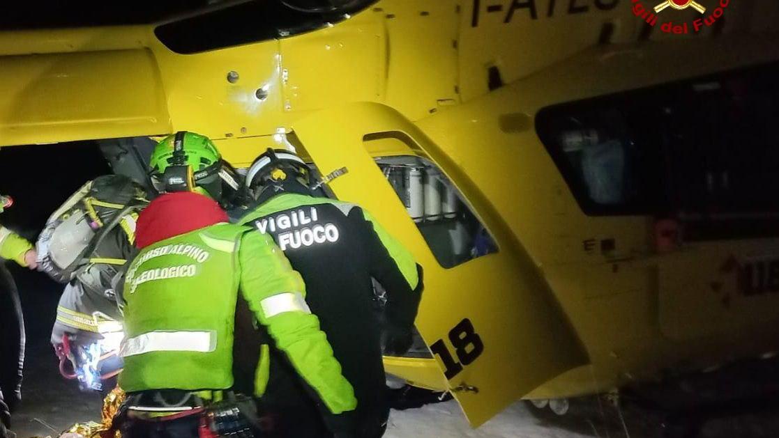 Dimesso il giovane scivolato nel canalone ghiacciato a Succiso