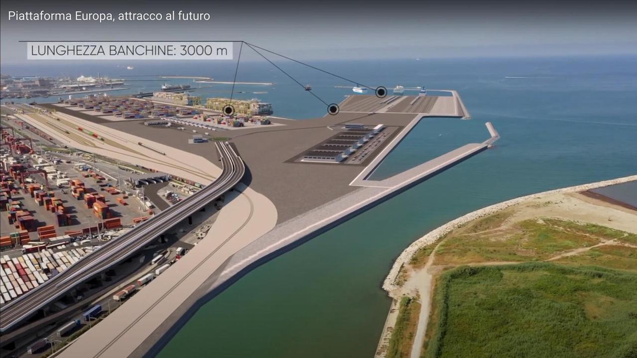 Un rendering della piattaforma