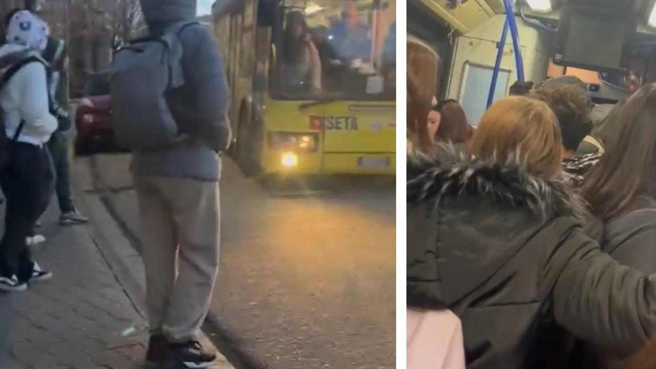 Studenti stipati sul bus a Carpi