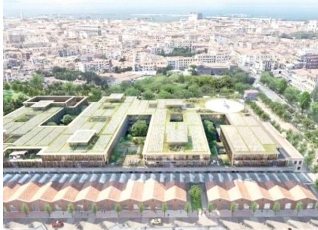 
	Un rendering del nuovo ospedale che sar&agrave; realizzato nell&rsquo;area dell&rsquo;ex Pirelli

