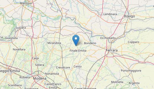 Terremoto in pianura, scossa a Finale Emilia
