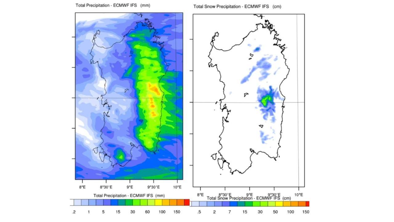 Nubifragi e nevicate: la tempesta di Sant’Antonio arriva sulla Sardegna – LA MAPPA