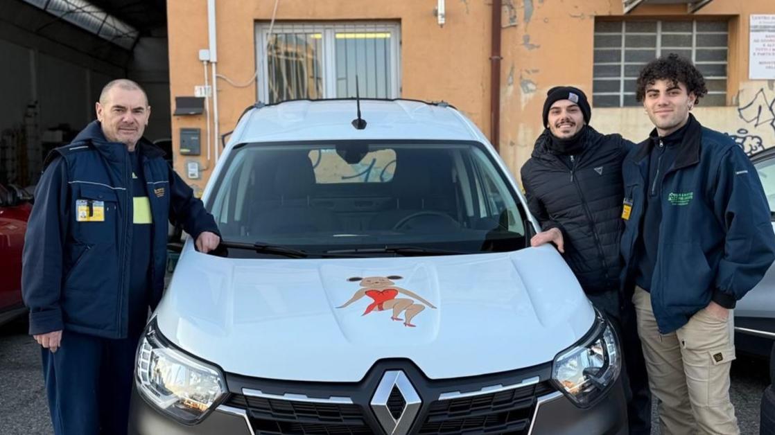 Moreno Malagoli con i figli