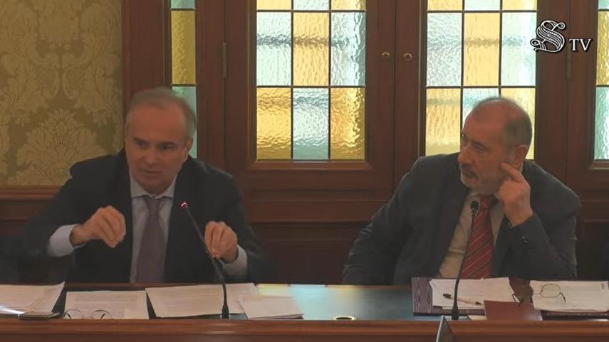 Il procuratore Luca Tescaroli durante l'audizione alla commissione parlamentare d'inchiesta