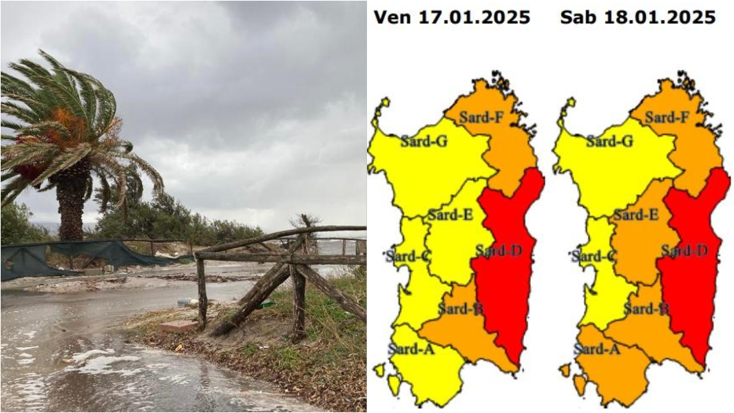 Maltempo in Sardegna, l’allerta diventa rossa