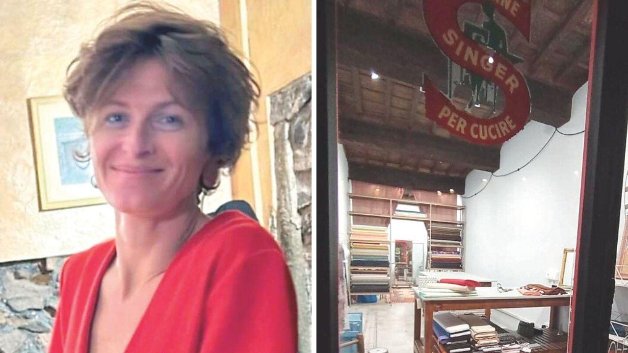 Tatiana Marcelli e il suo negozio L’Officina dei Drappi