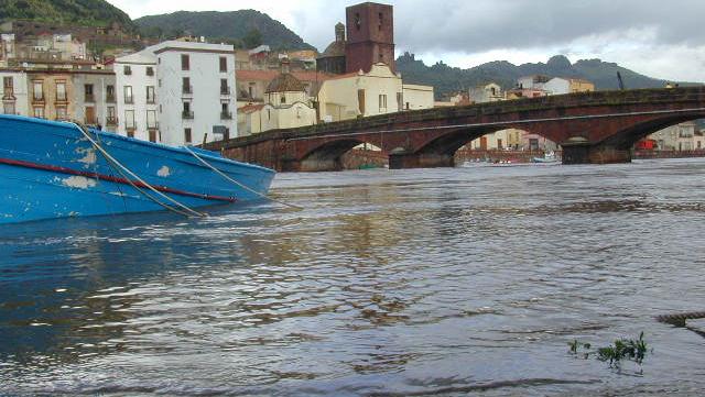 Il fiume Temo in piena alcuni anni fa