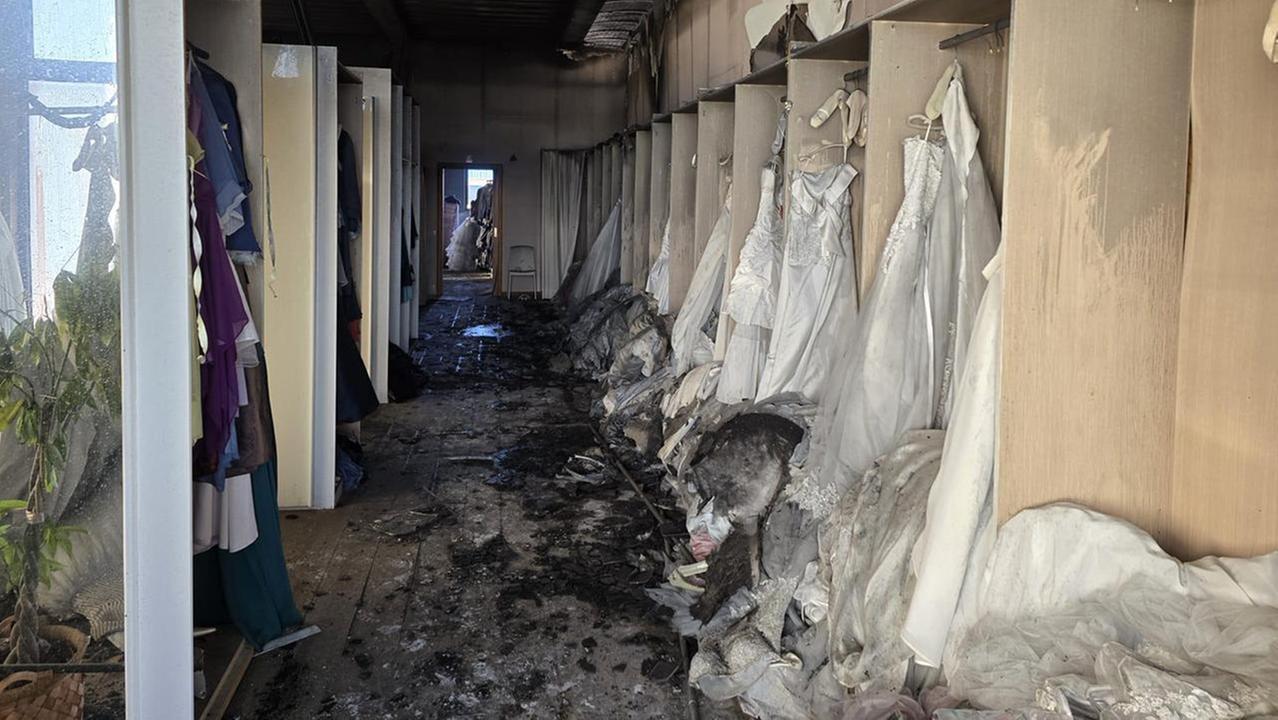 I danni all'interno del magazzino