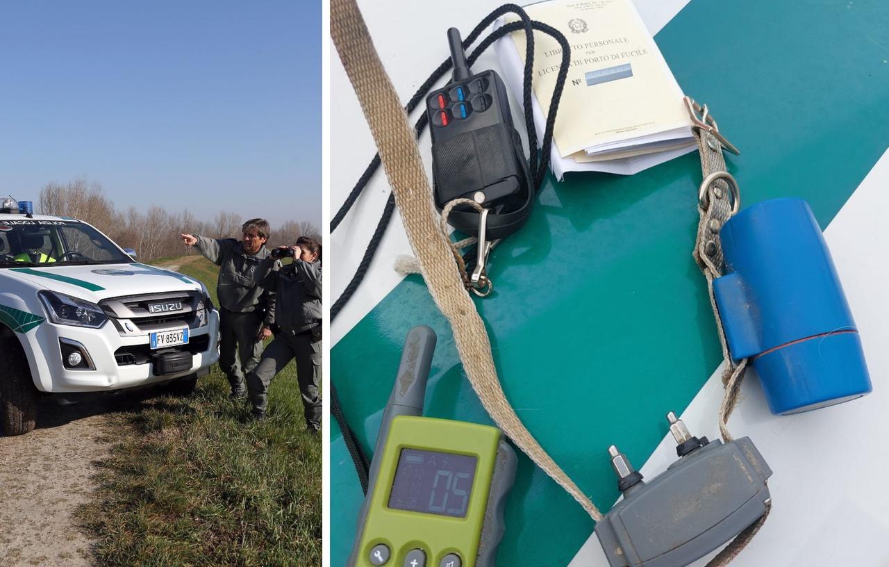 
	Il collare elettrico usato dal cacciatore

