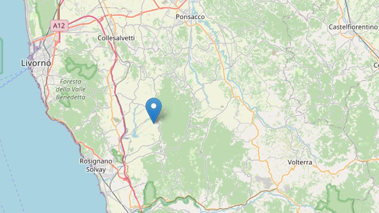 L'epicentro del sisma