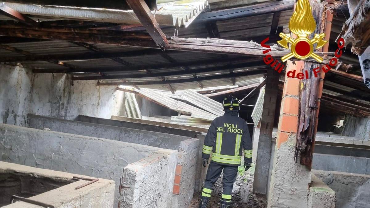 L'intervento dei vigili del fuoco nelle campagne di Lanusei