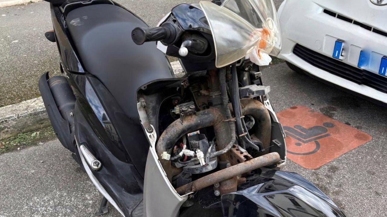 Il motorino rubato e poi ritrovato
