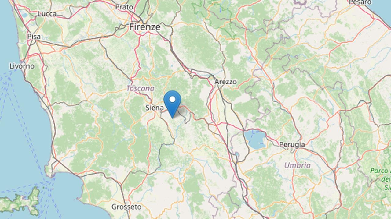 L'epicentro del sisma