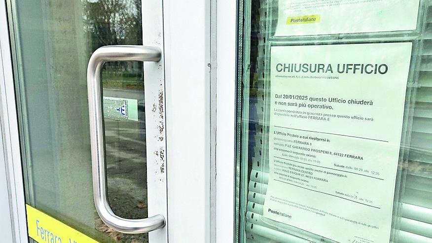 Ferrara, chiuso l’ufficio postale di Barco