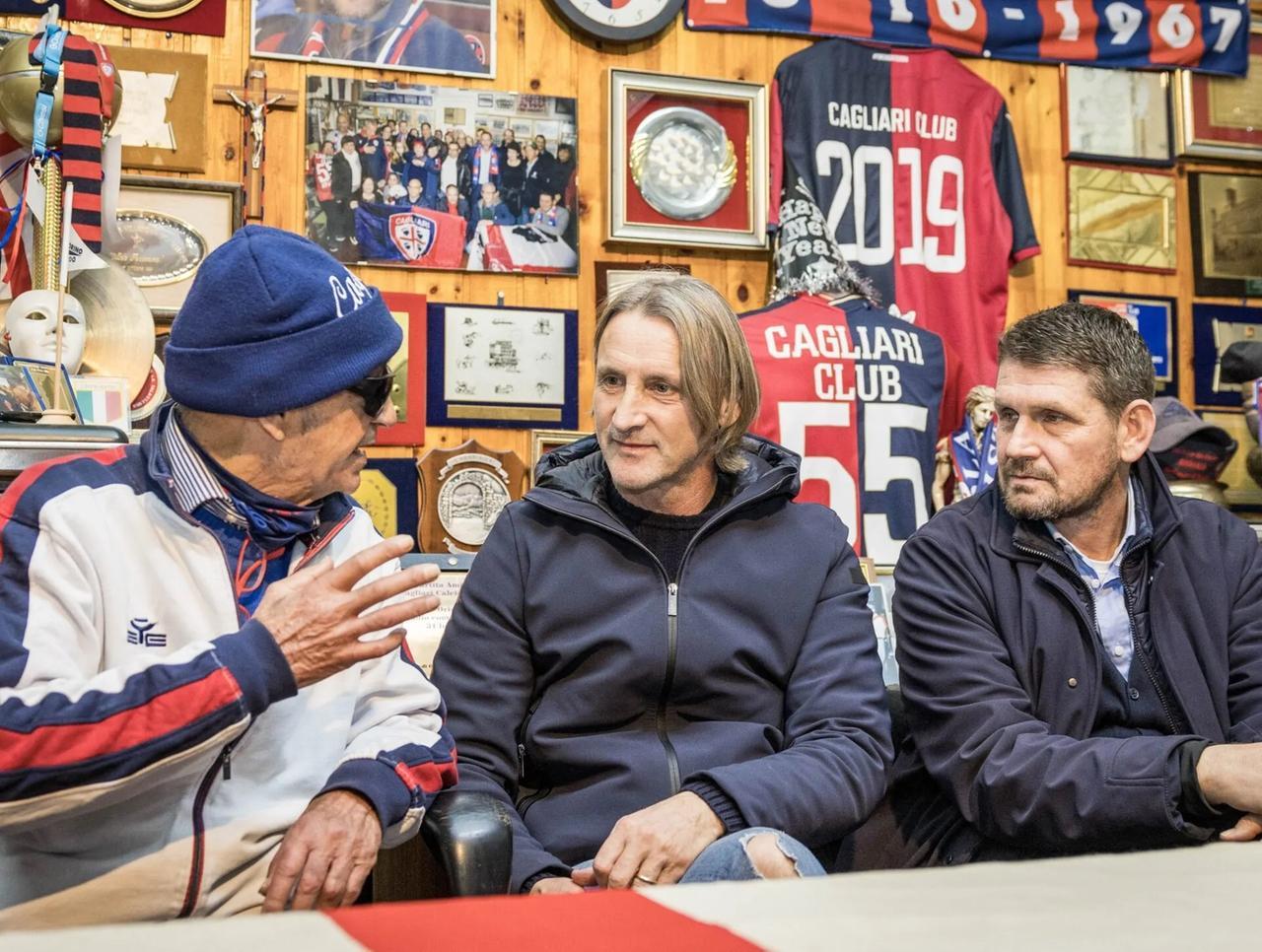 Davide Nicola in visita al Centro Coordinamento dei Cagliari Club