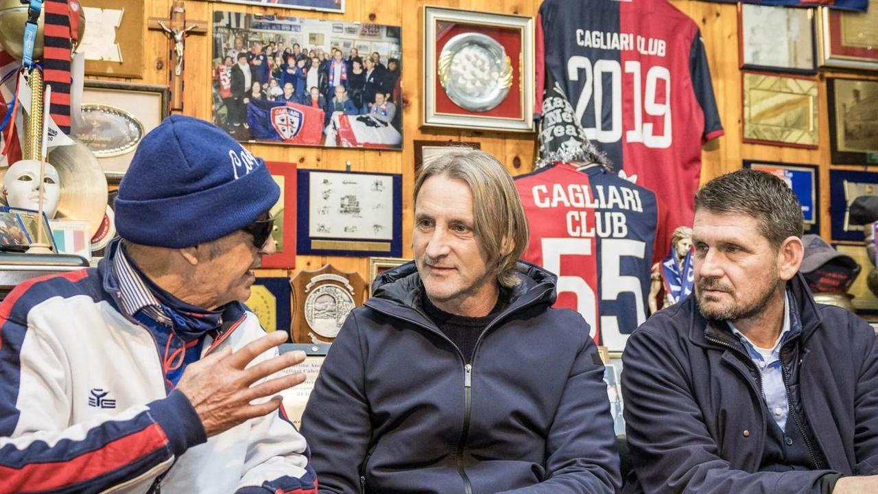 Davide Nicola in visita al Centro Coordinamento dei Cagliari Club